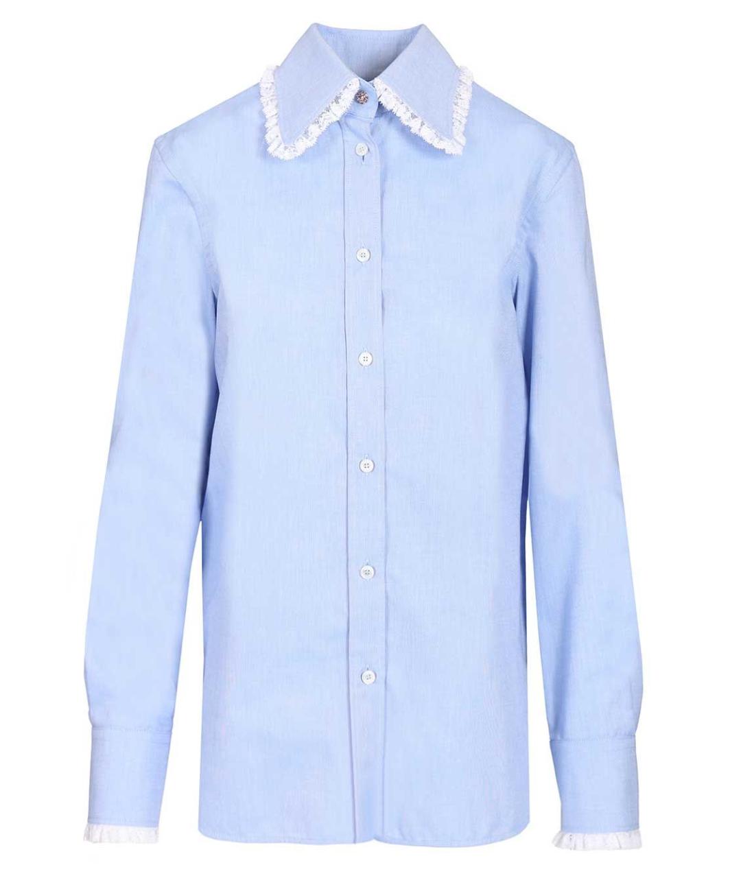 VALENTINO Голубая хлопковая рубашка, фото 1