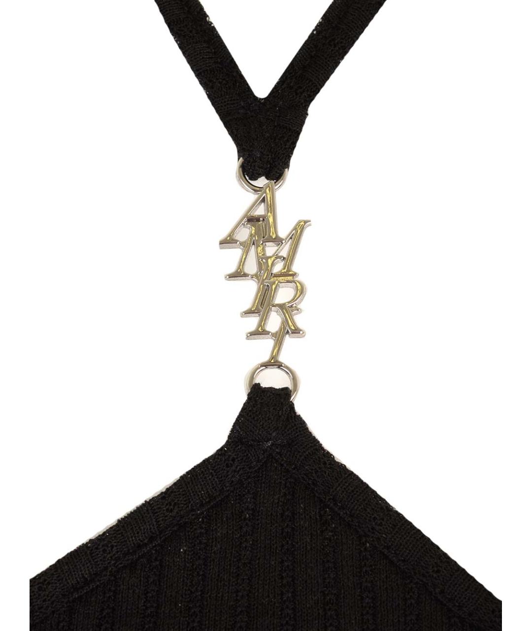 AMIRI Черное хлопковое коктейльное платье, фото 4