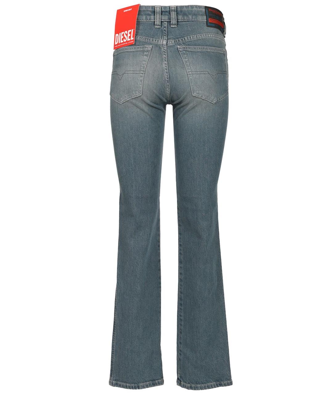 DIESEL Голубые хлопковые джинсы клеш, фото 2