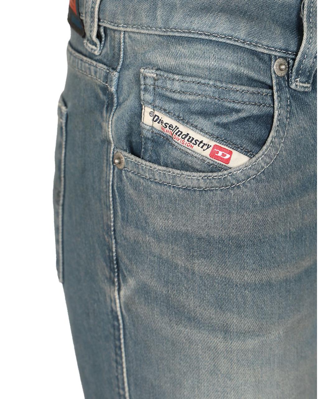 DIESEL Голубые хлопковые джинсы клеш, фото 3