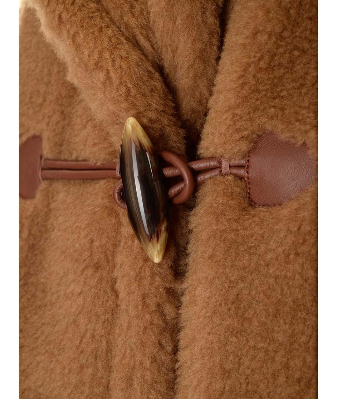 MAX MARA Бежевая шерстяная шуба, фото 4