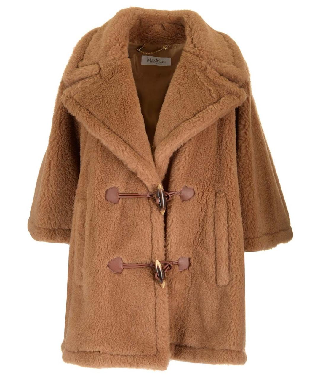 MAX MARA Бежевая шерстяная шуба, фото 1