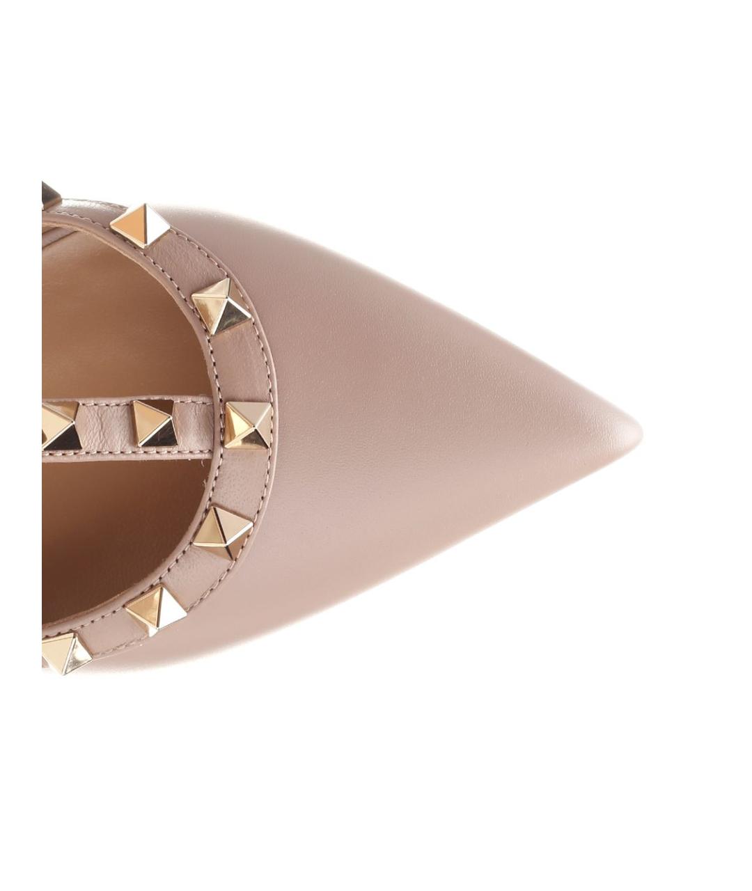 VALENTINO Бежевые кожаные туфли, фото 4