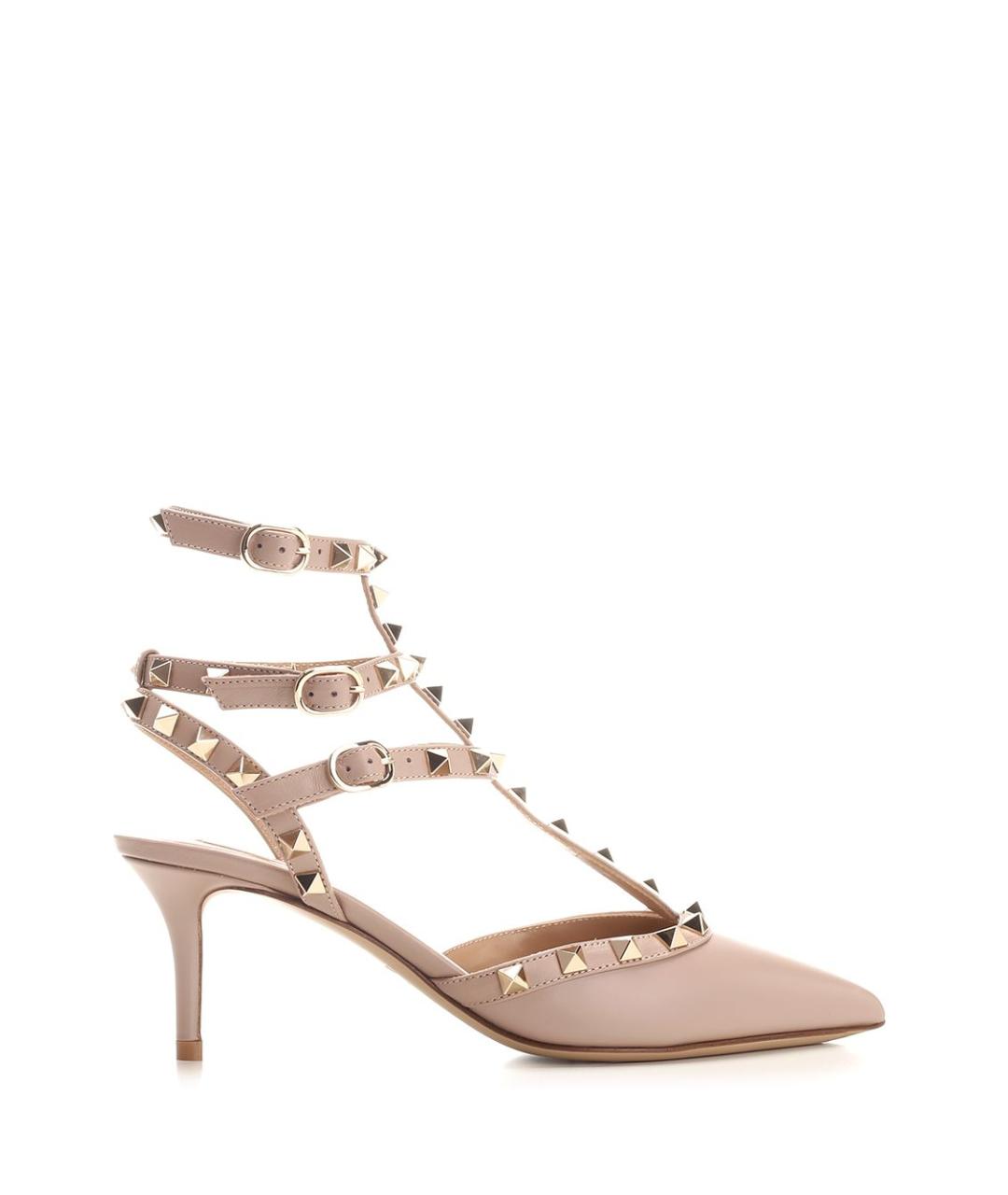 VALENTINO Бежевые кожаные туфли, фото 1