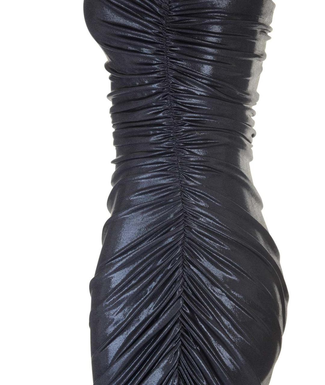 NORMA KAMALI Синее полиэстеровое коктейльное платье, фото 5