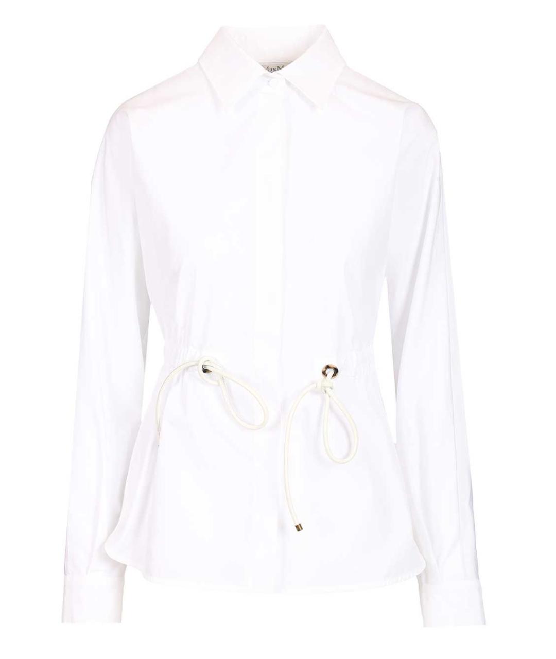 MAX MARA Белая хлопковая рубашка, фото 1