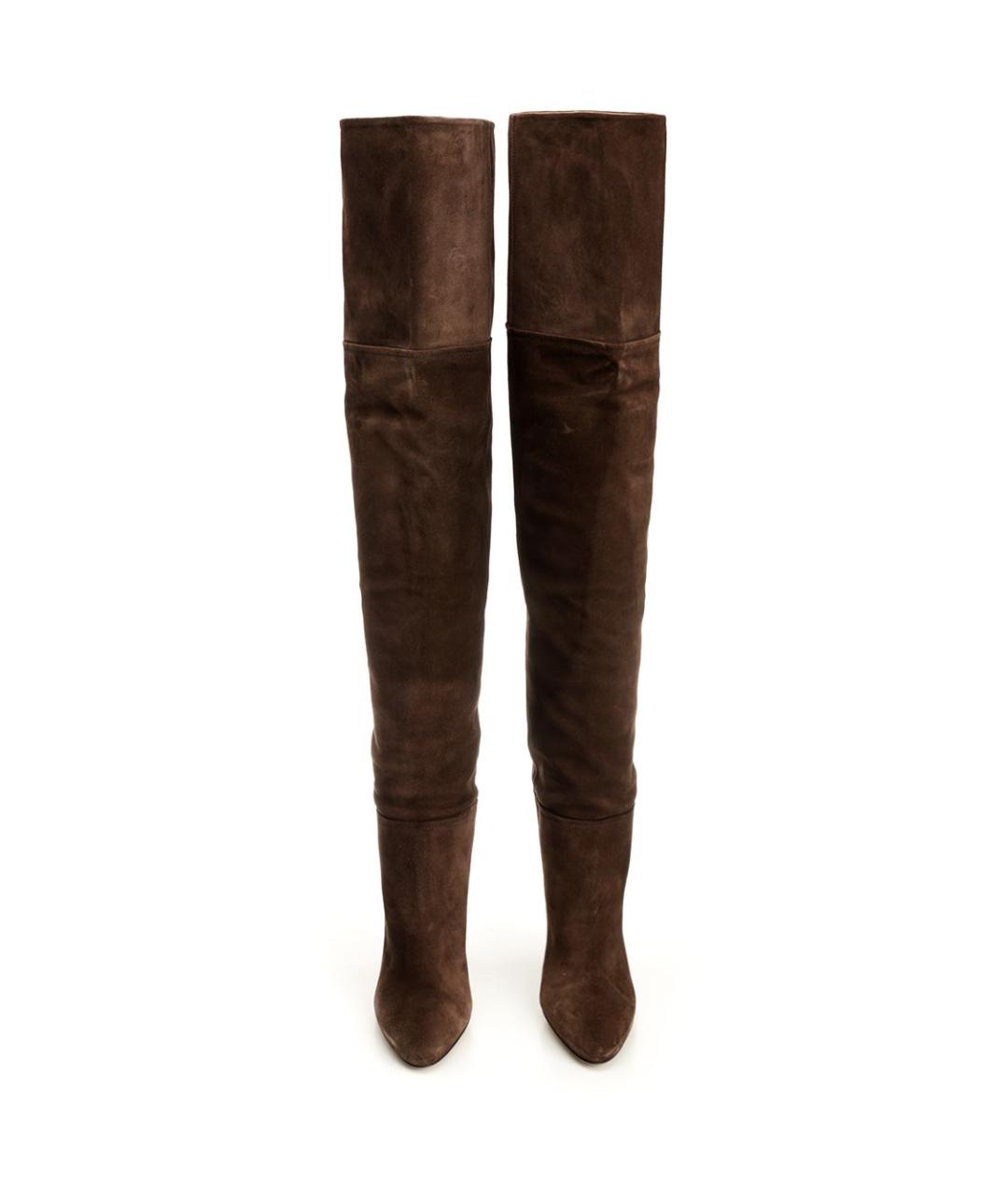 PARIS TEXAS Коричневые замшевые сапоги, фото 5