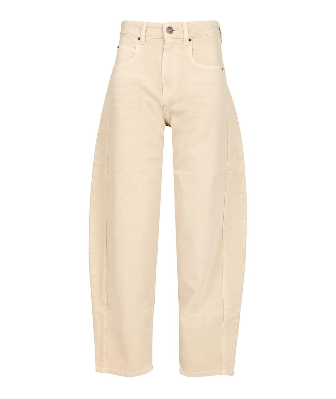 ISABEL MARANT Коричневые хлопковые прямые джинсы, фото 1