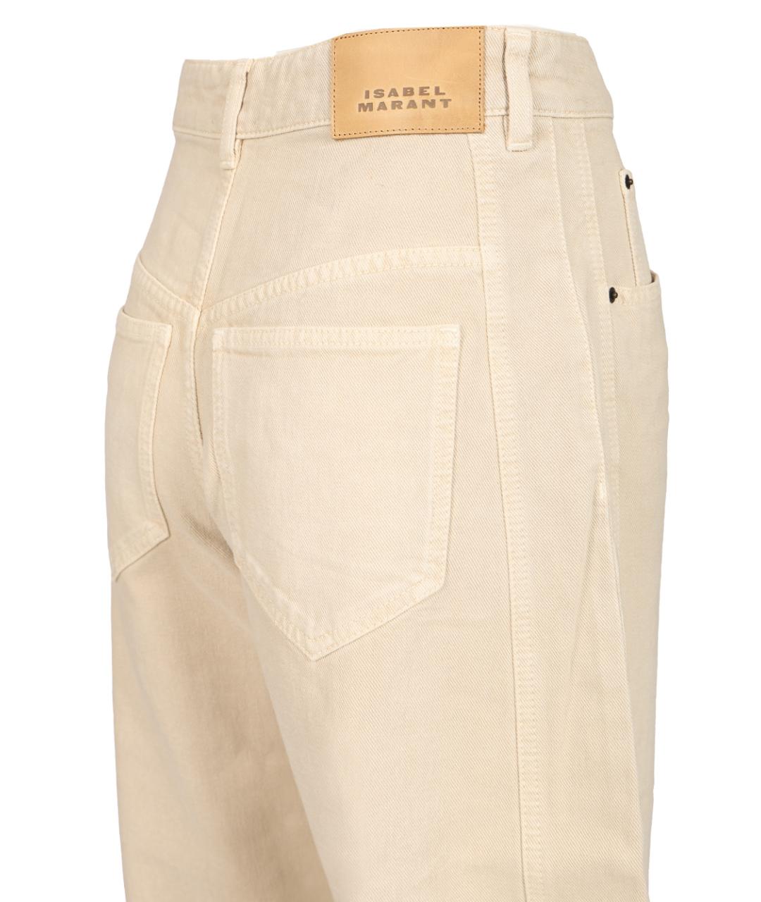 ISABEL MARANT Коричневые хлопковые прямые джинсы, фото 5
