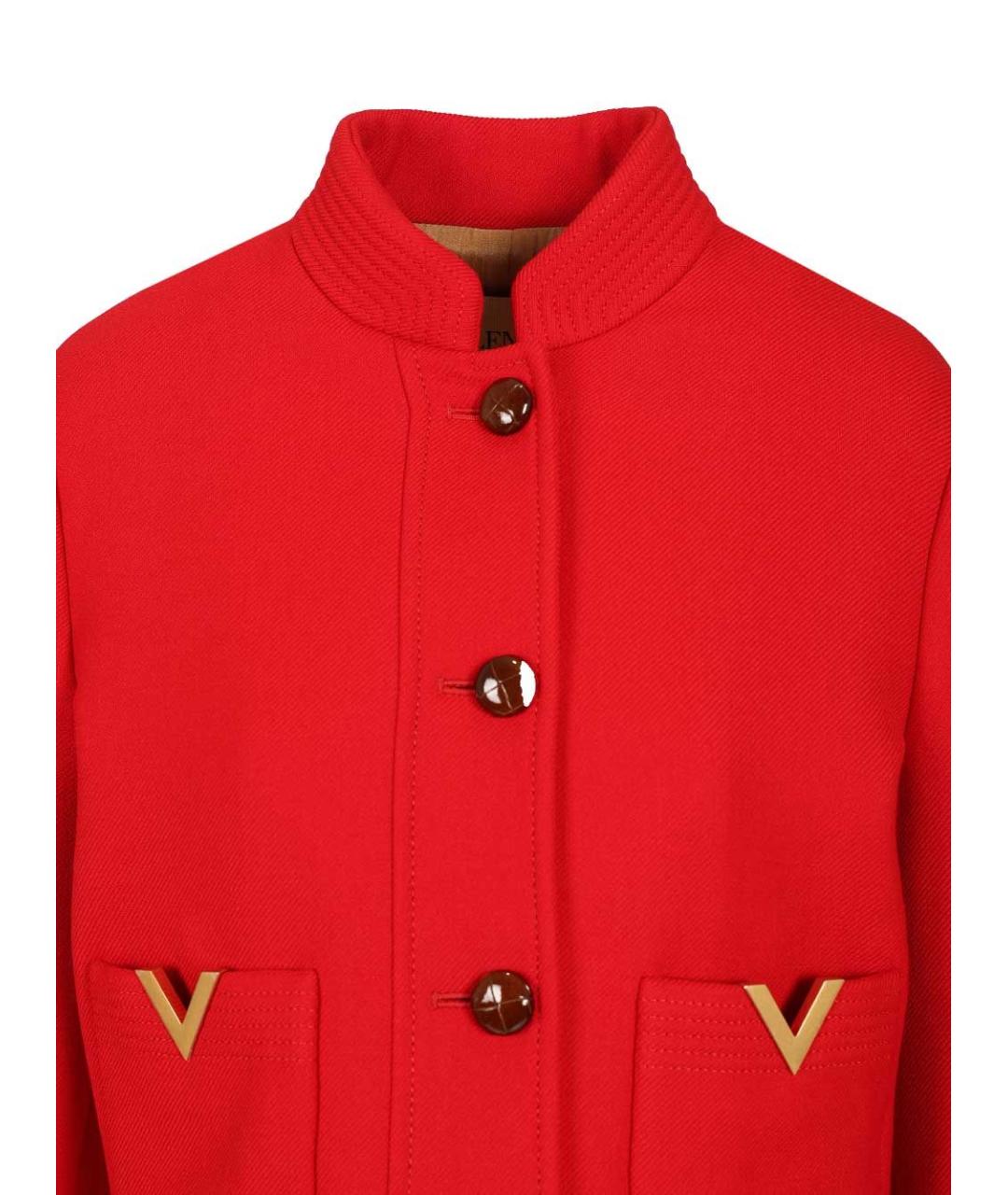VALENTINO Красная шерстяная куртка, фото 4