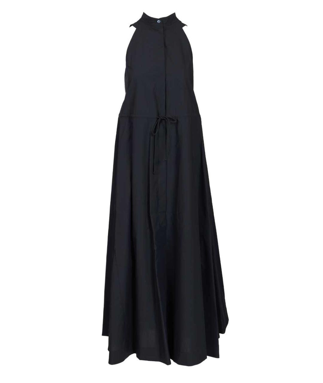 EMPORIO ARMANI Темно-синее хлопковое повседневное платье, фото 1