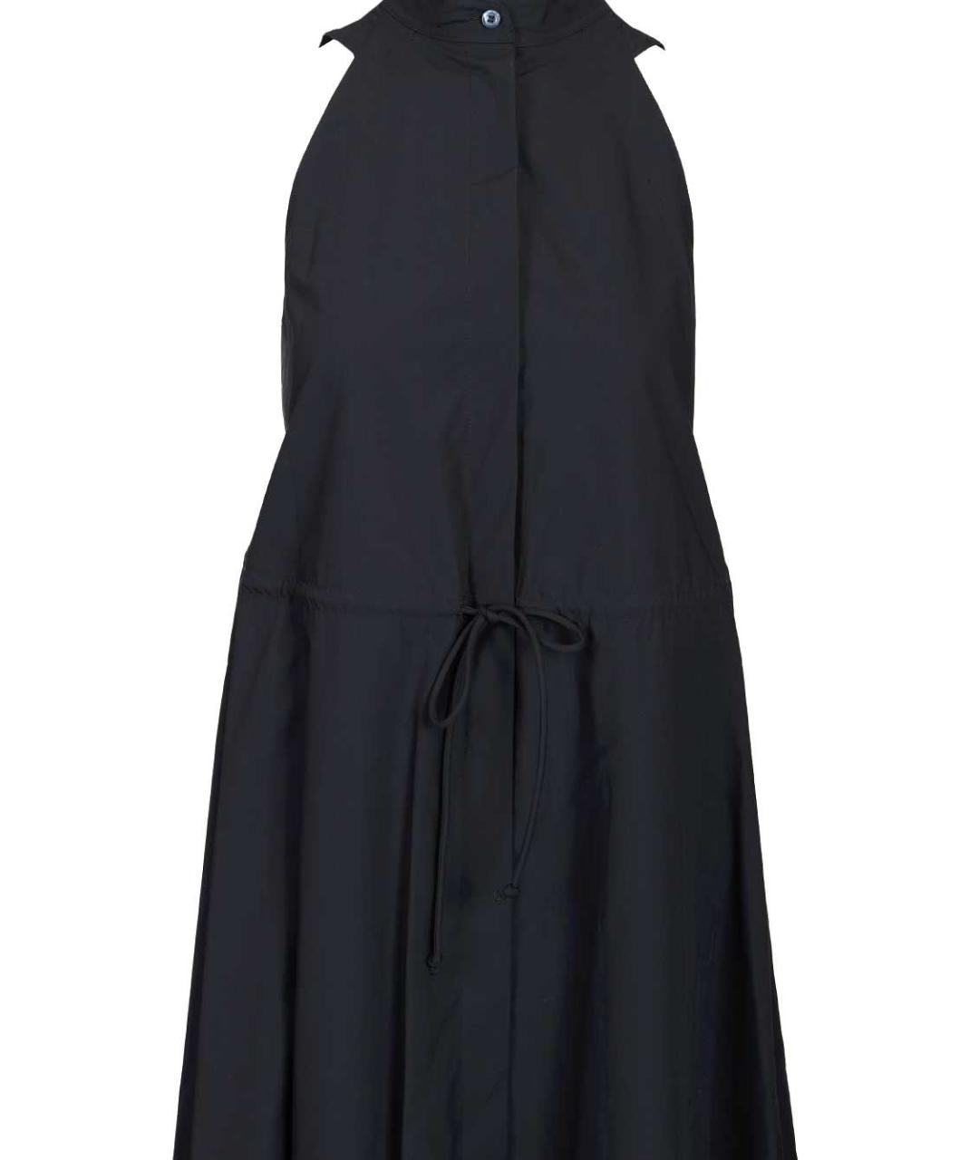 EMPORIO ARMANI Темно-синее хлопковое повседневное платье, фото 4