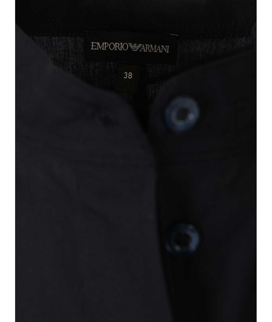EMPORIO ARMANI Темно-синее хлопковое повседневное платье, фото 6