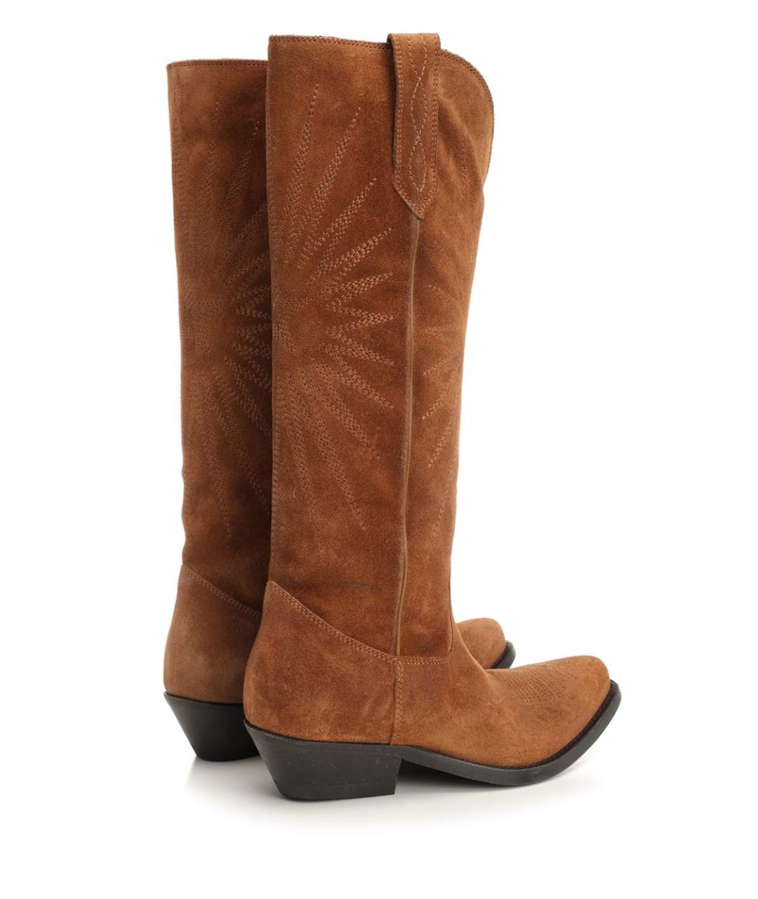 GOLDEN GOOSE DELUXE BRAND Коричневые замшевые сапоги, фото 4