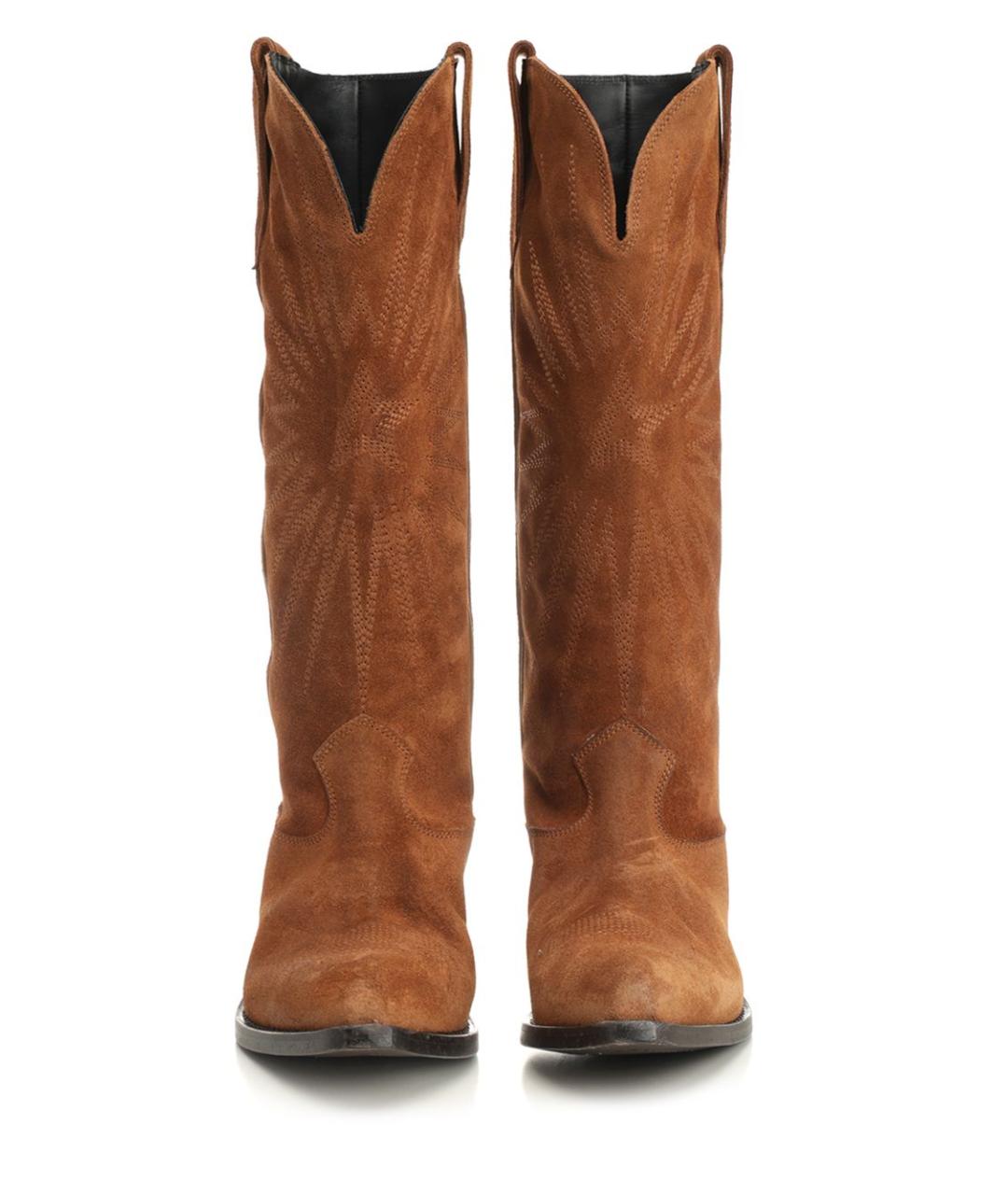 GOLDEN GOOSE DELUXE BRAND Коричневые замшевые сапоги, фото 3