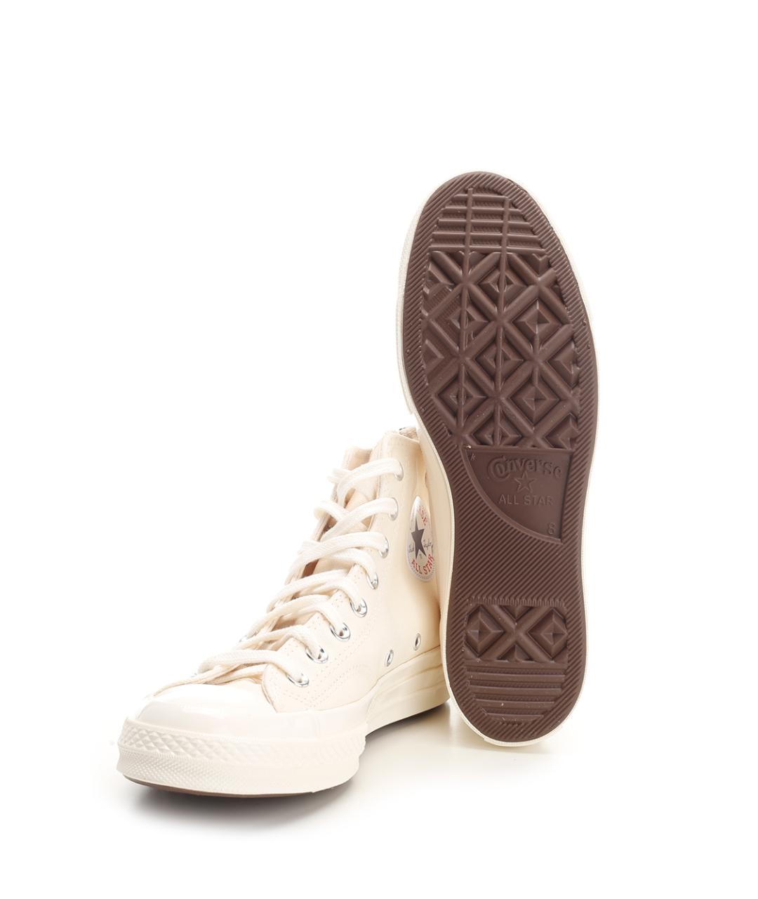 COMME DES GARÇONS PLAY Белые текстильные кроссовки, фото 5