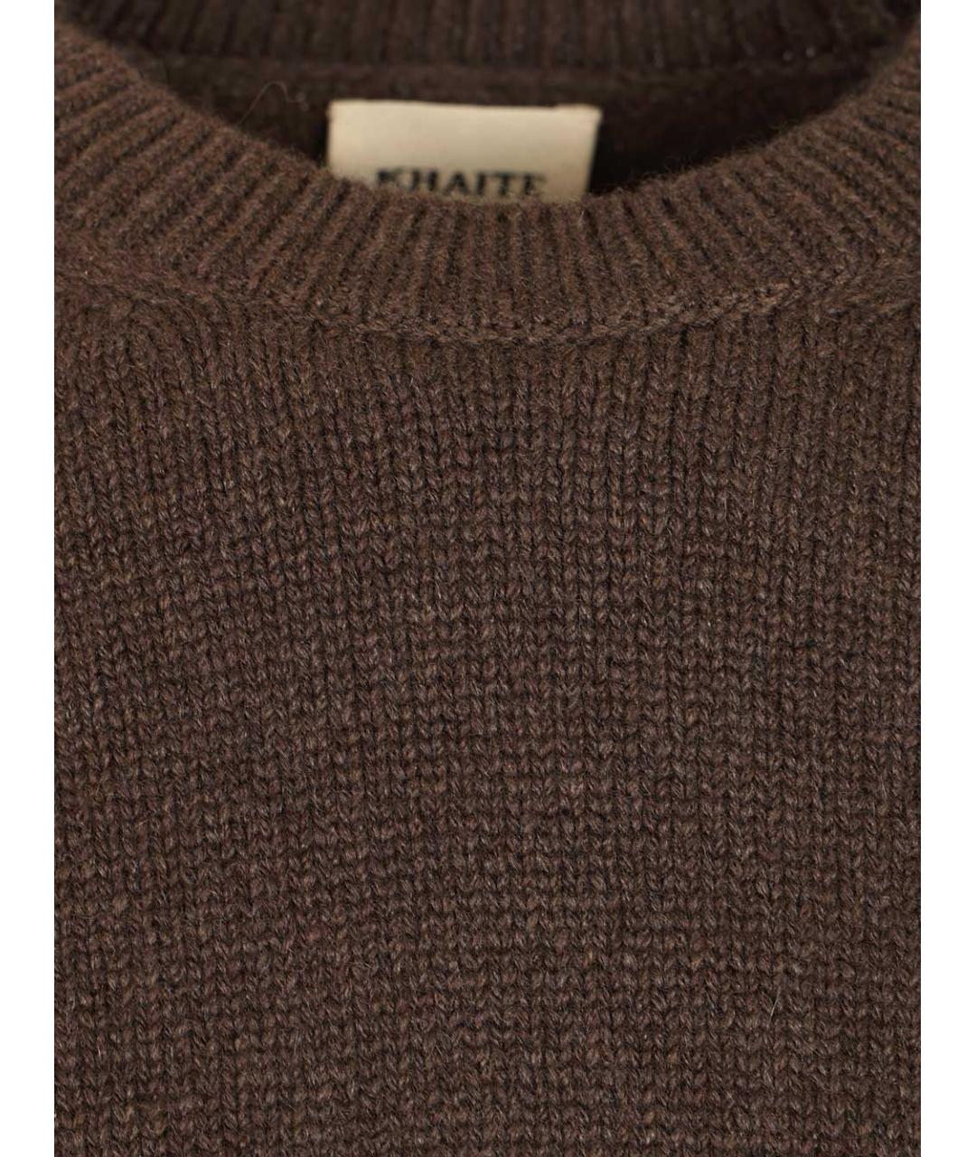 KHAITE Коричневый кашемировый джемпер / свитер, фото 4