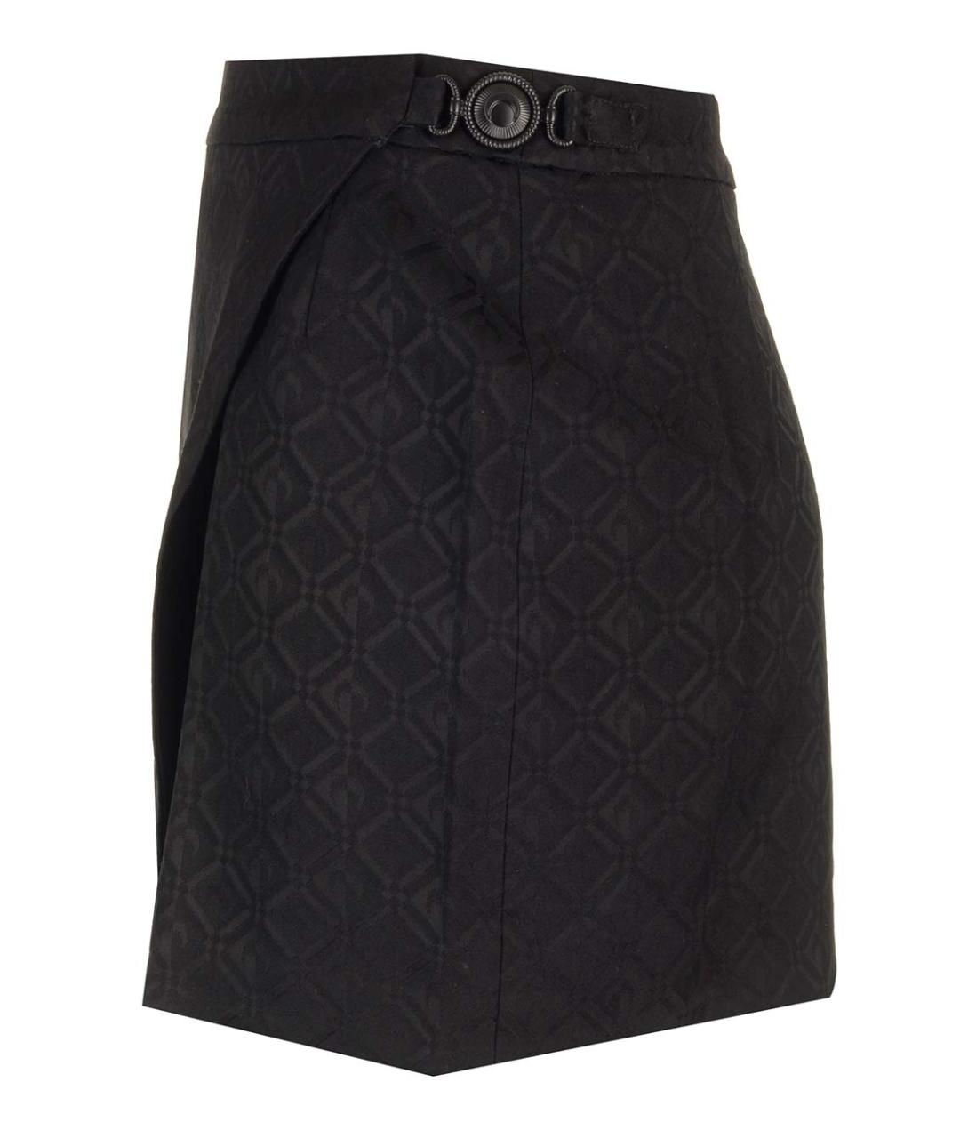 MARINE SERRE Черная вискозная юбка мини, фото 3