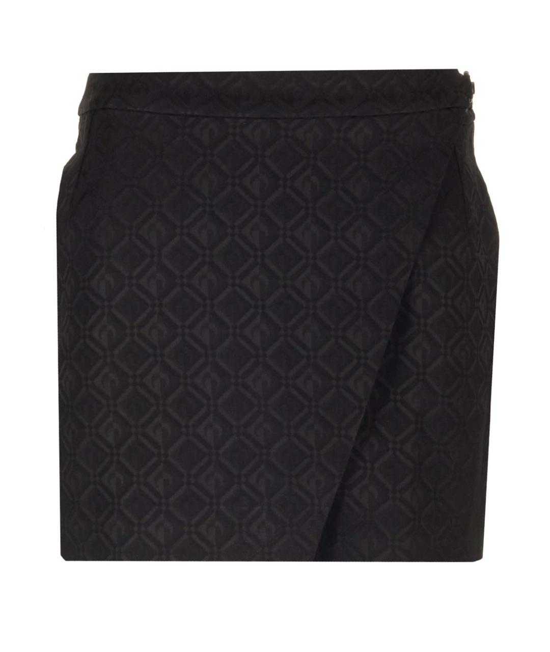 MARINE SERRE Черная вискозная юбка мини, фото 1