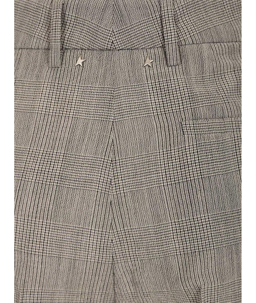 GOLDEN GOOSE DELUXE BRAND Серые хлопковые прямые брюки, фото 5