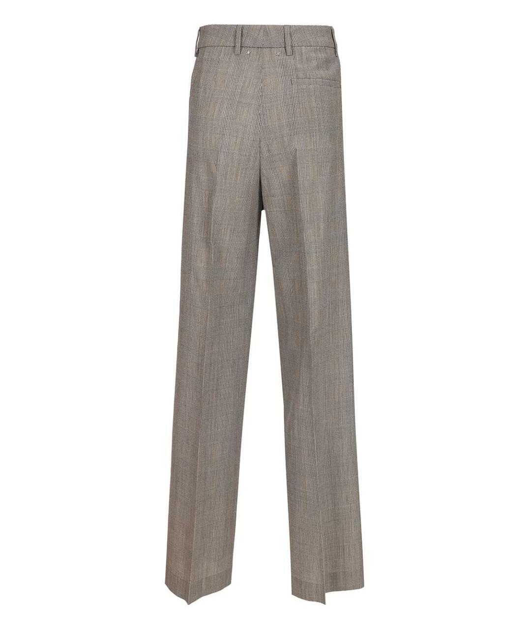 GOLDEN GOOSE DELUXE BRAND Серые хлопковые прямые брюки, фото 2