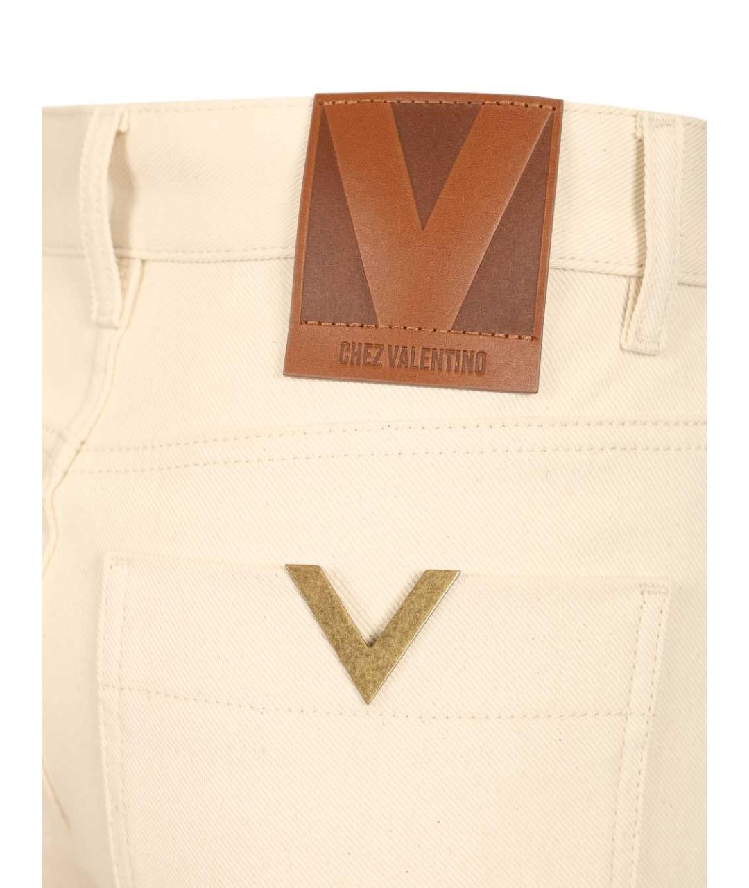 VALENTINO Бежевые хлопковые джинсы слим, фото 5