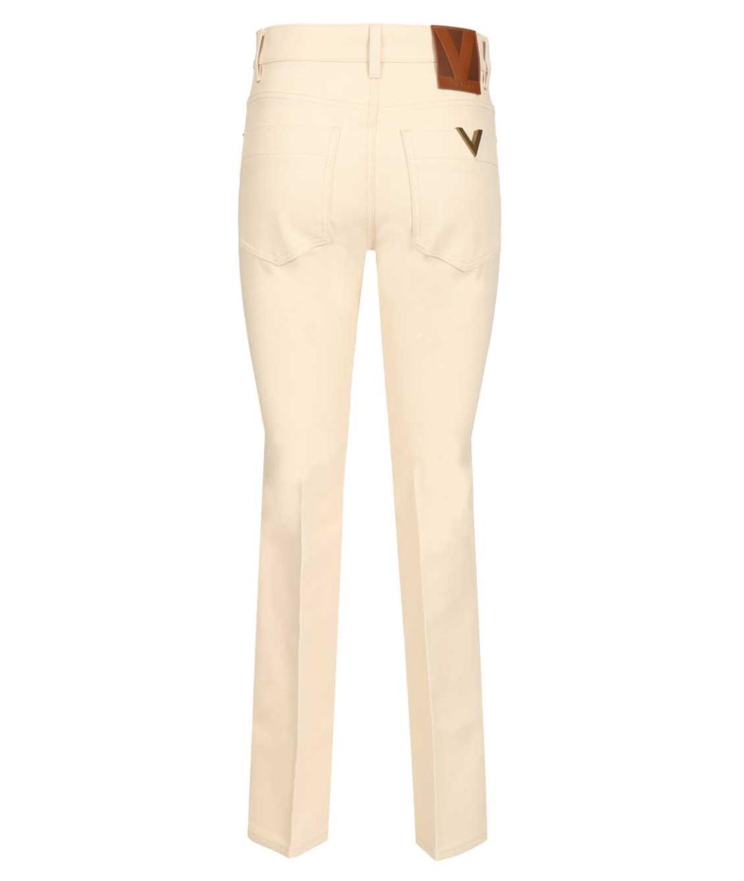 VALENTINO Бежевые хлопковые джинсы слим, фото 2