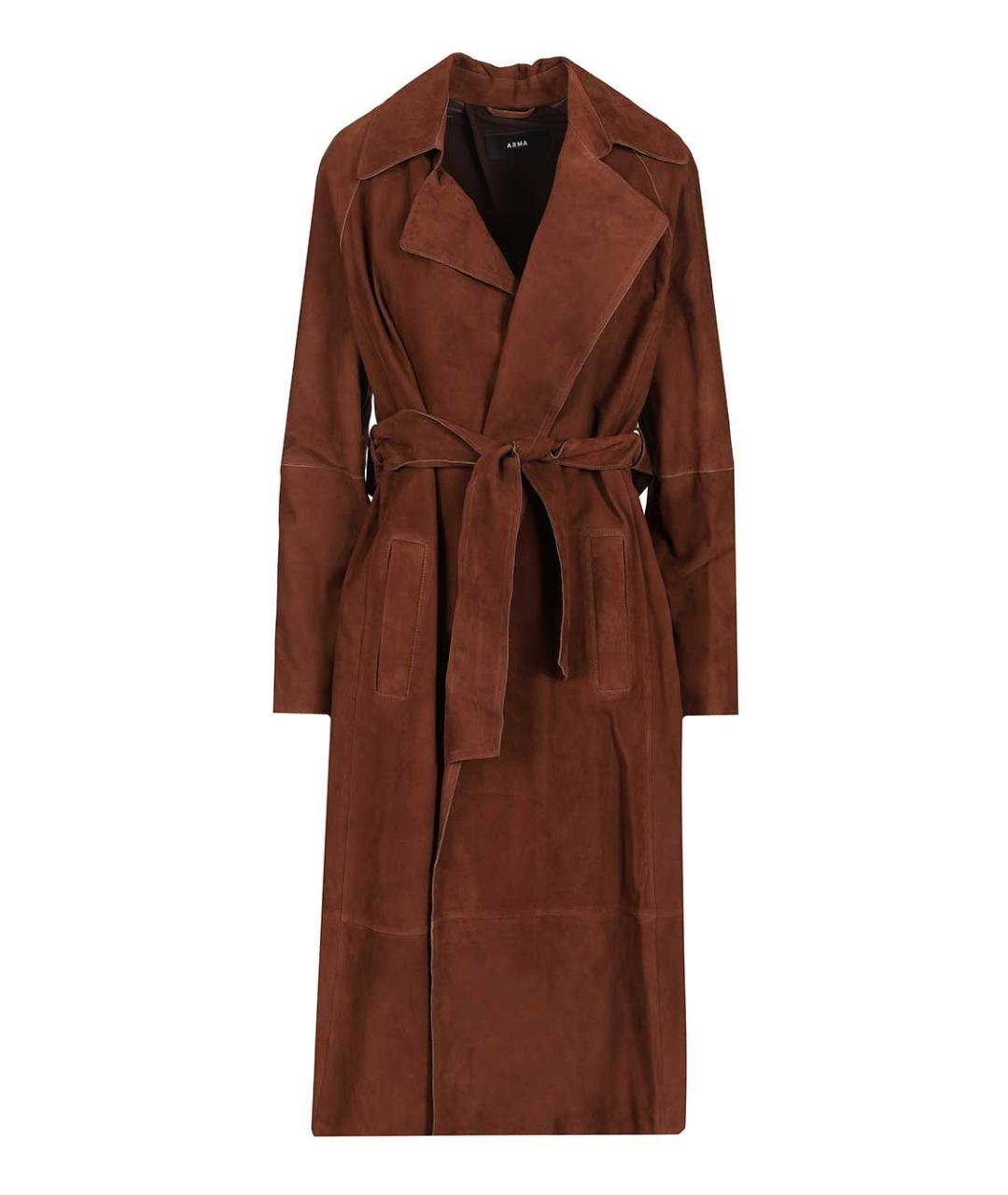 ARMA Коричневый замшевый тренч/плащ, фото 1