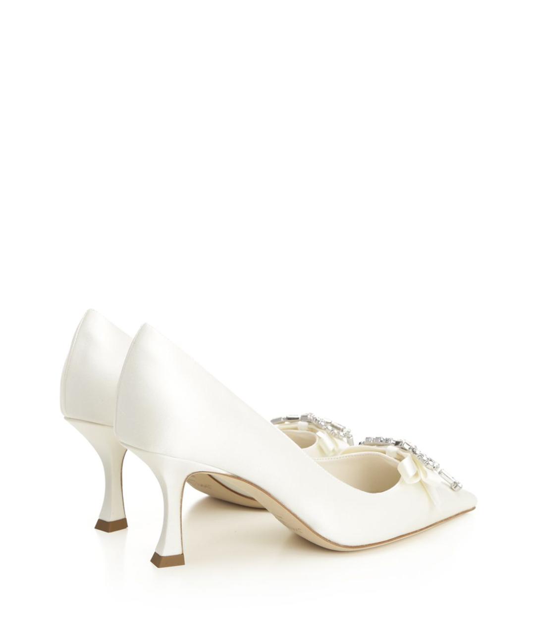 JIMMY CHOO Белые текстильные туфли, фото 3