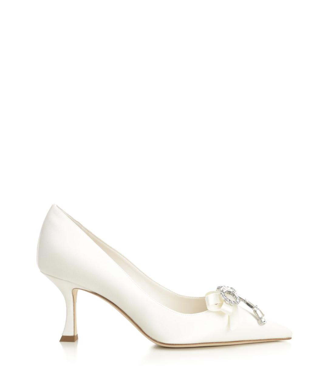 JIMMY CHOO Белые текстильные туфли, фото 1