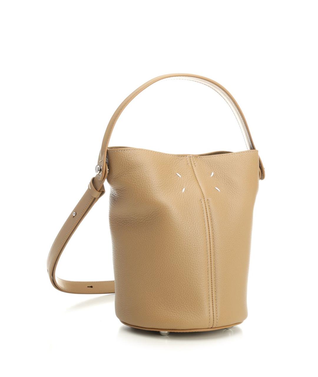 MAISON MARGIELA Бежевая кожаная сумка тоут, фото 2