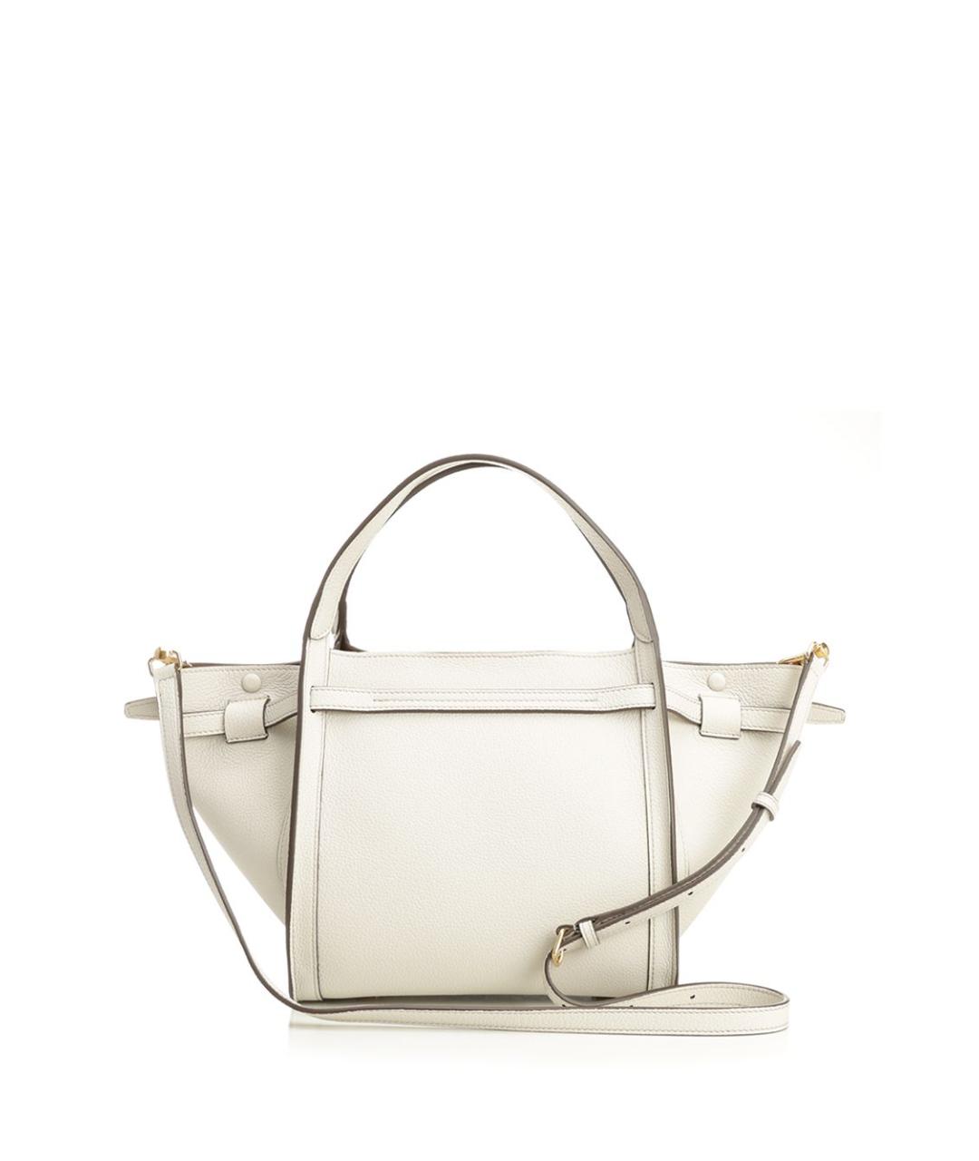 TOD'S Белая кожаная сумка тоут, фото 3