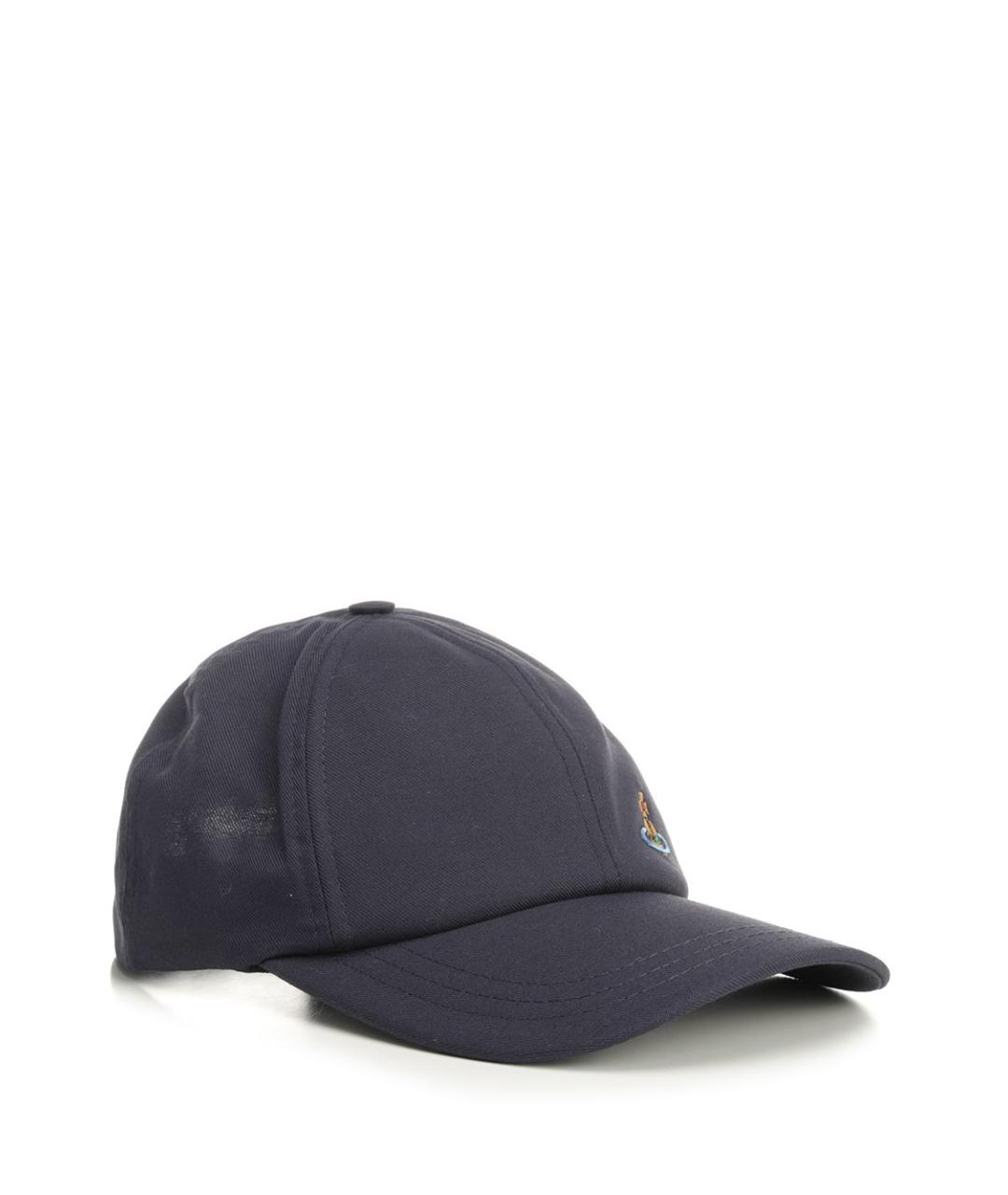 VIVIENNE WESTWOOD Темно-синяя хлопковая кепка/бейсболка, фото 2