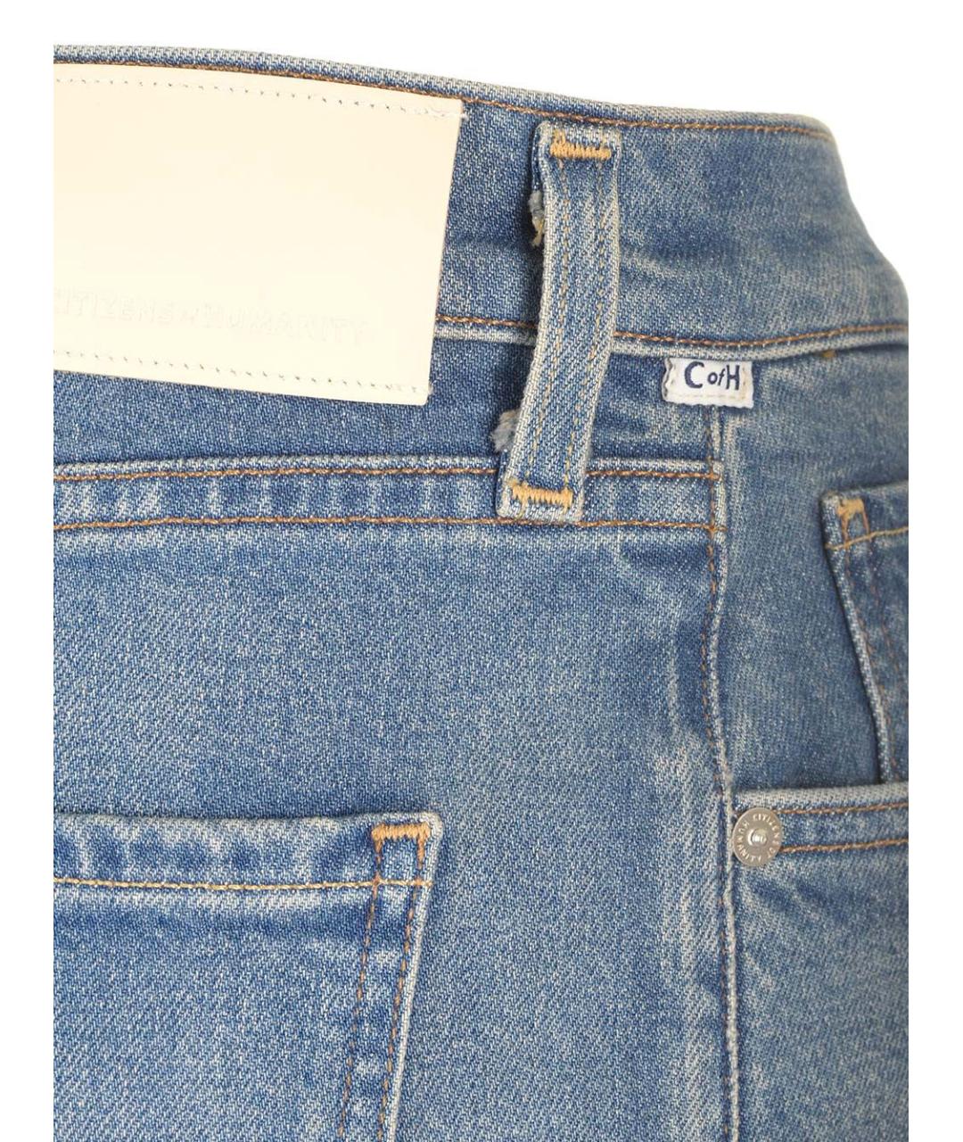Citizien Of Humanity Синие хлопковые джинсы клеш, фото 4