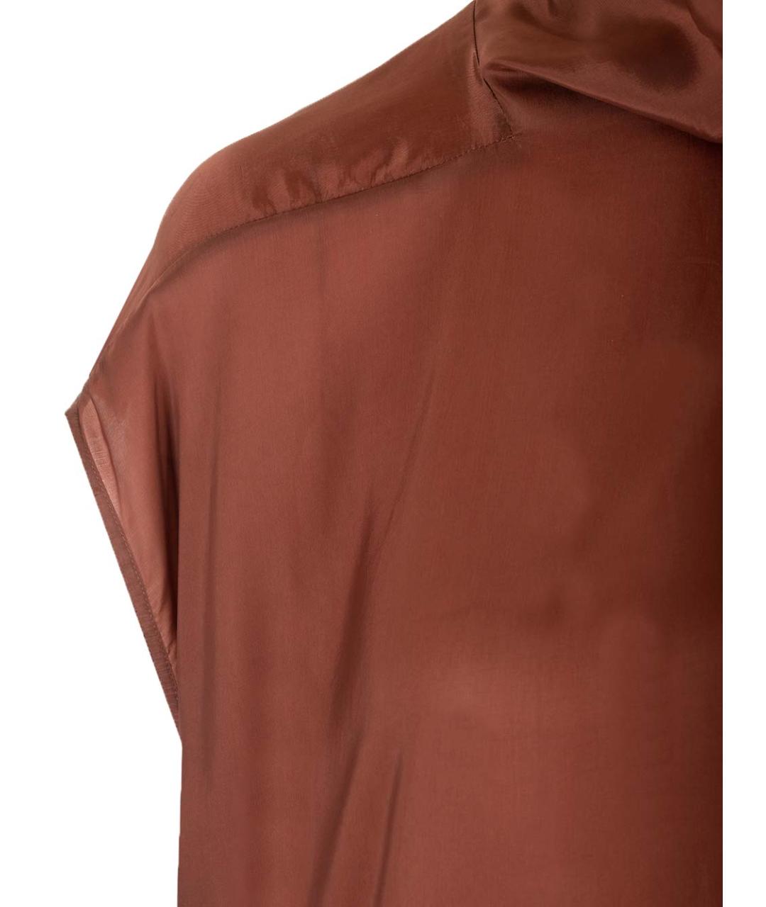 RICK OWENS Коричневое вискозное коктейльное платье, фото 8