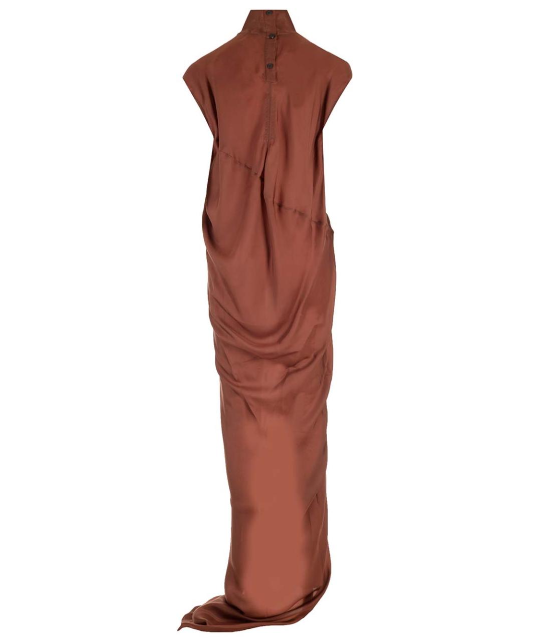 RICK OWENS Коричневое вискозное коктейльное платье, фото 4
