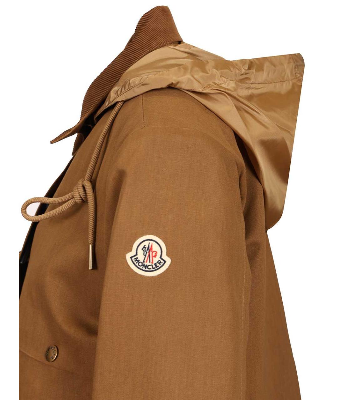 MONCLER Коричневая хлопковая куртка, фото 5