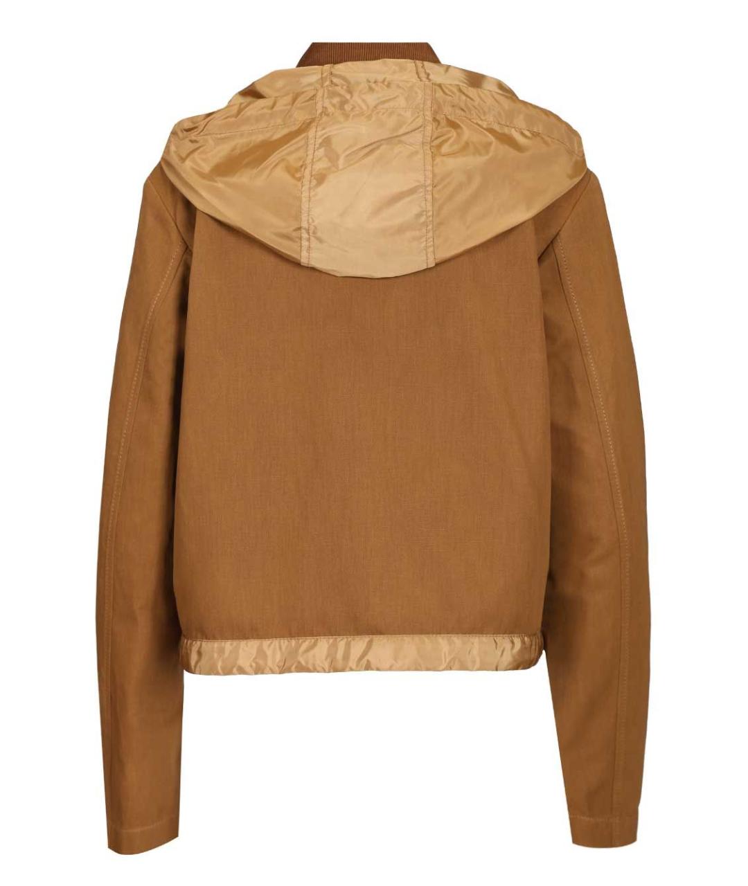 MONCLER Коричневая хлопковая куртка, фото 2