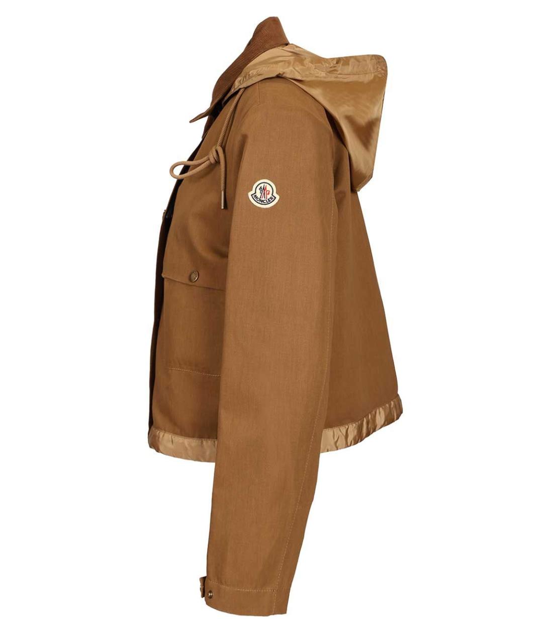 MONCLER Коричневая хлопковая куртка, фото 3