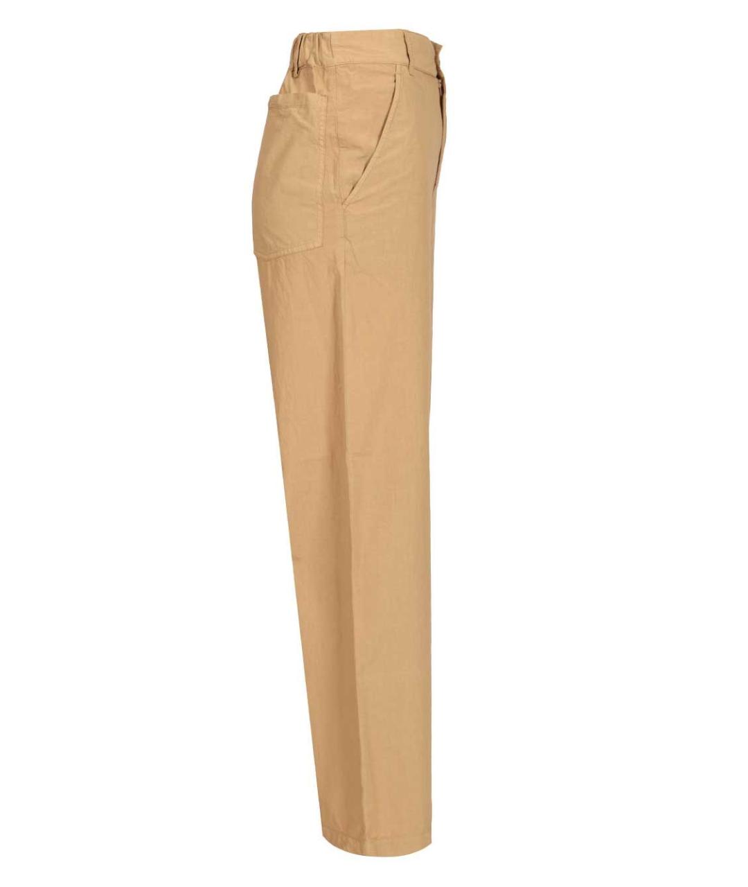 BARENA Бежевые хлопковые прямые брюки, фото 3