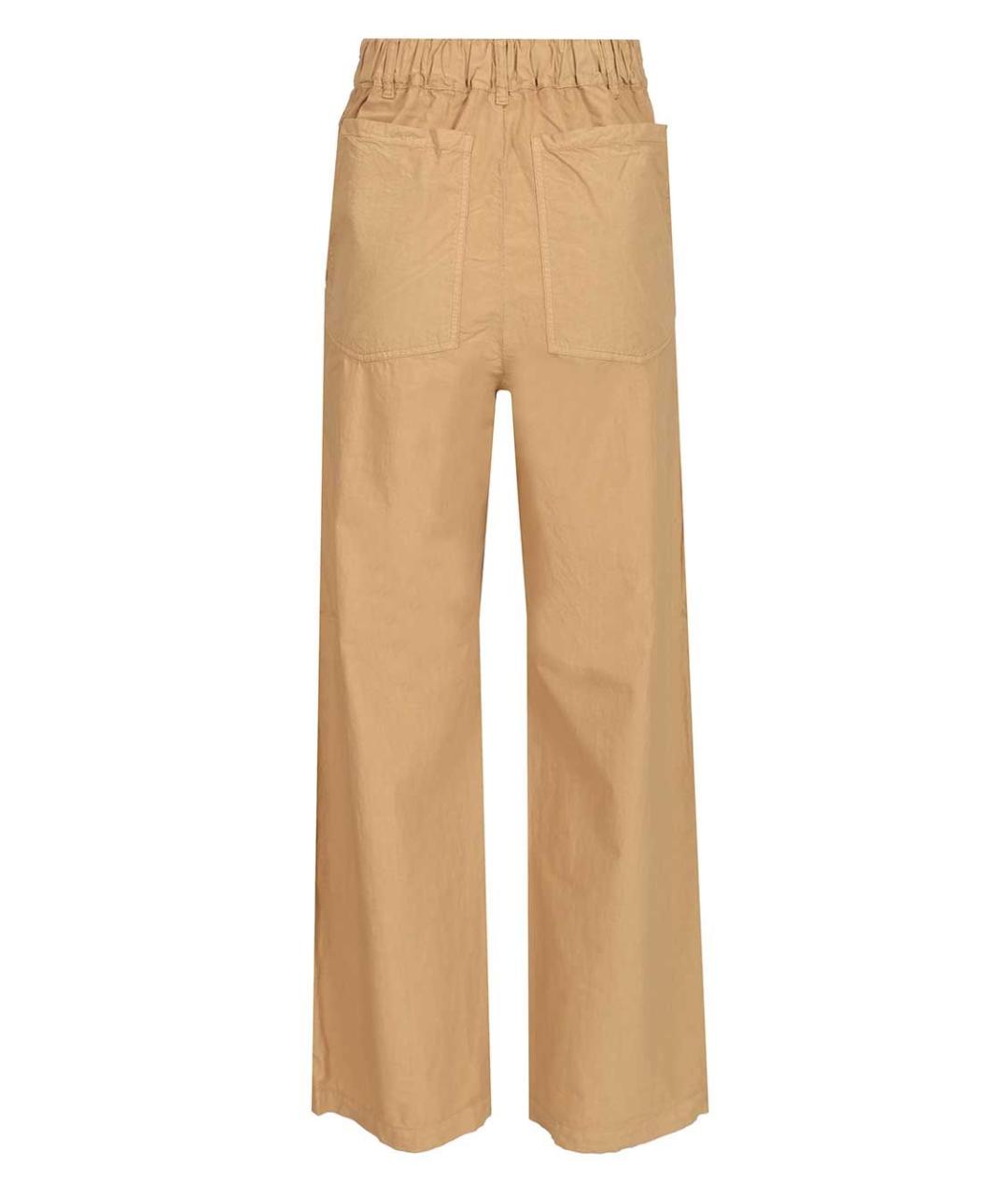 BARENA Бежевые хлопковые прямые брюки, фото 2