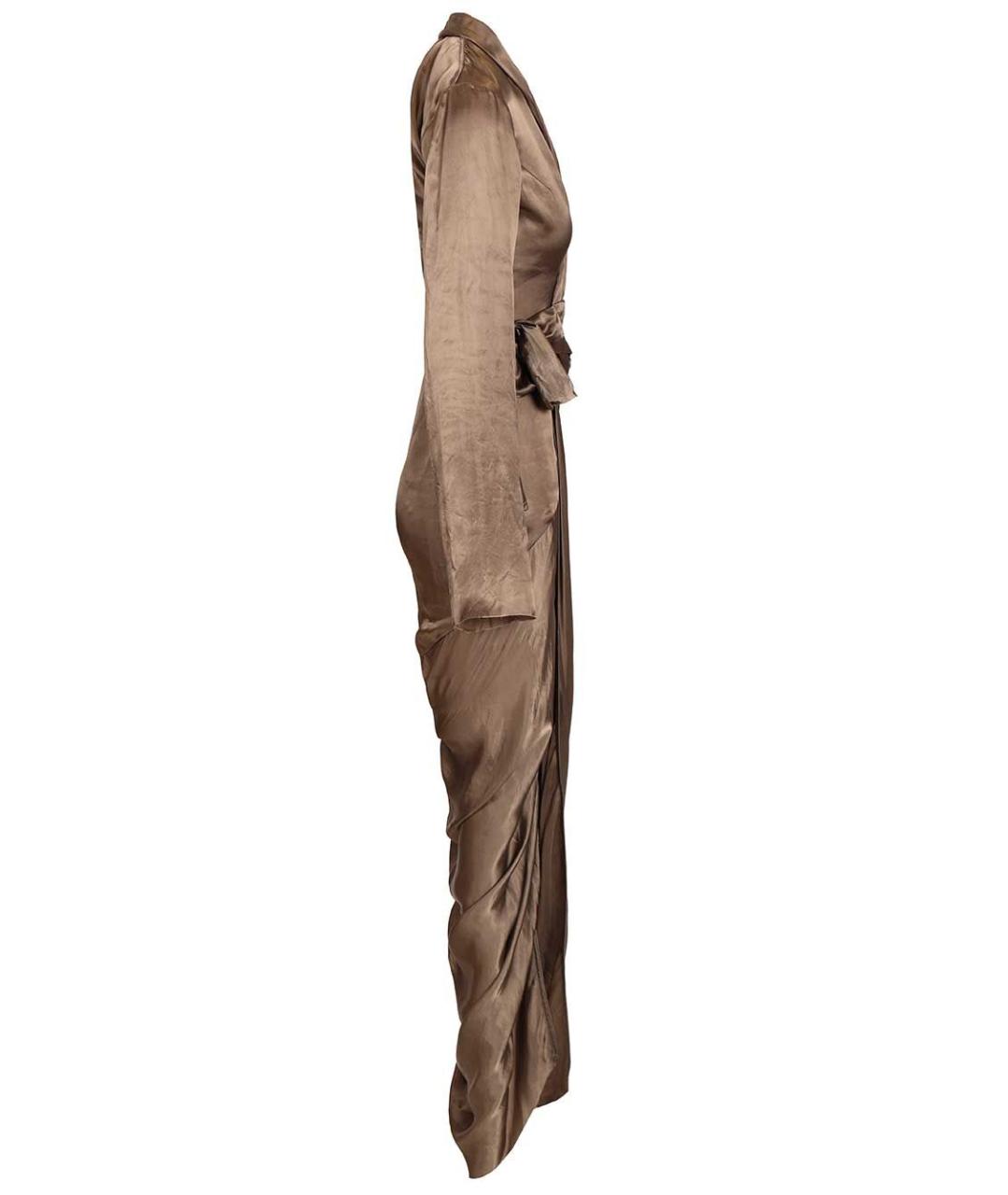 RICK OWENS Коричневое вискозное вечернее платье, фото 3