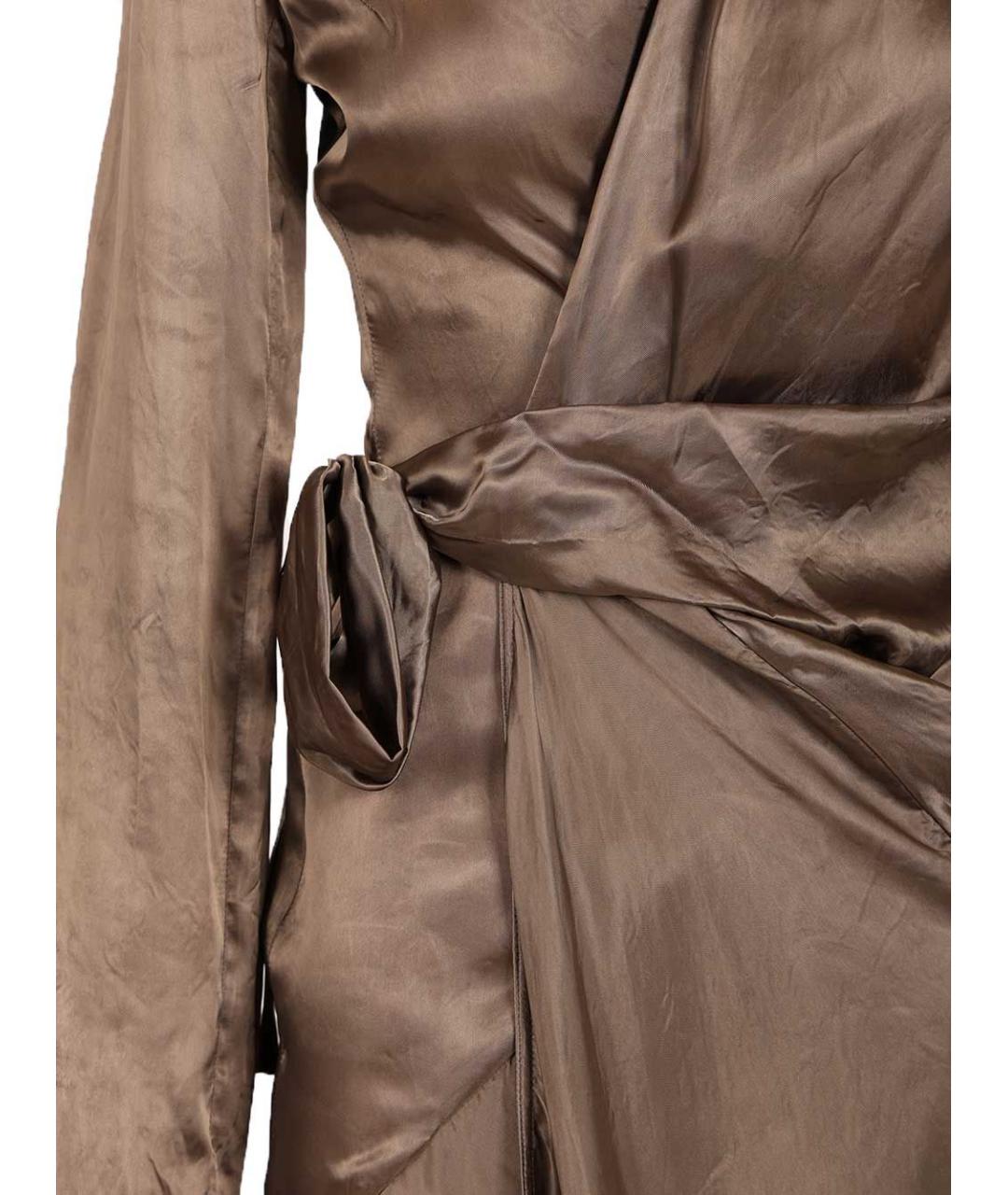 RICK OWENS Коричневое вискозное вечернее платье, фото 4