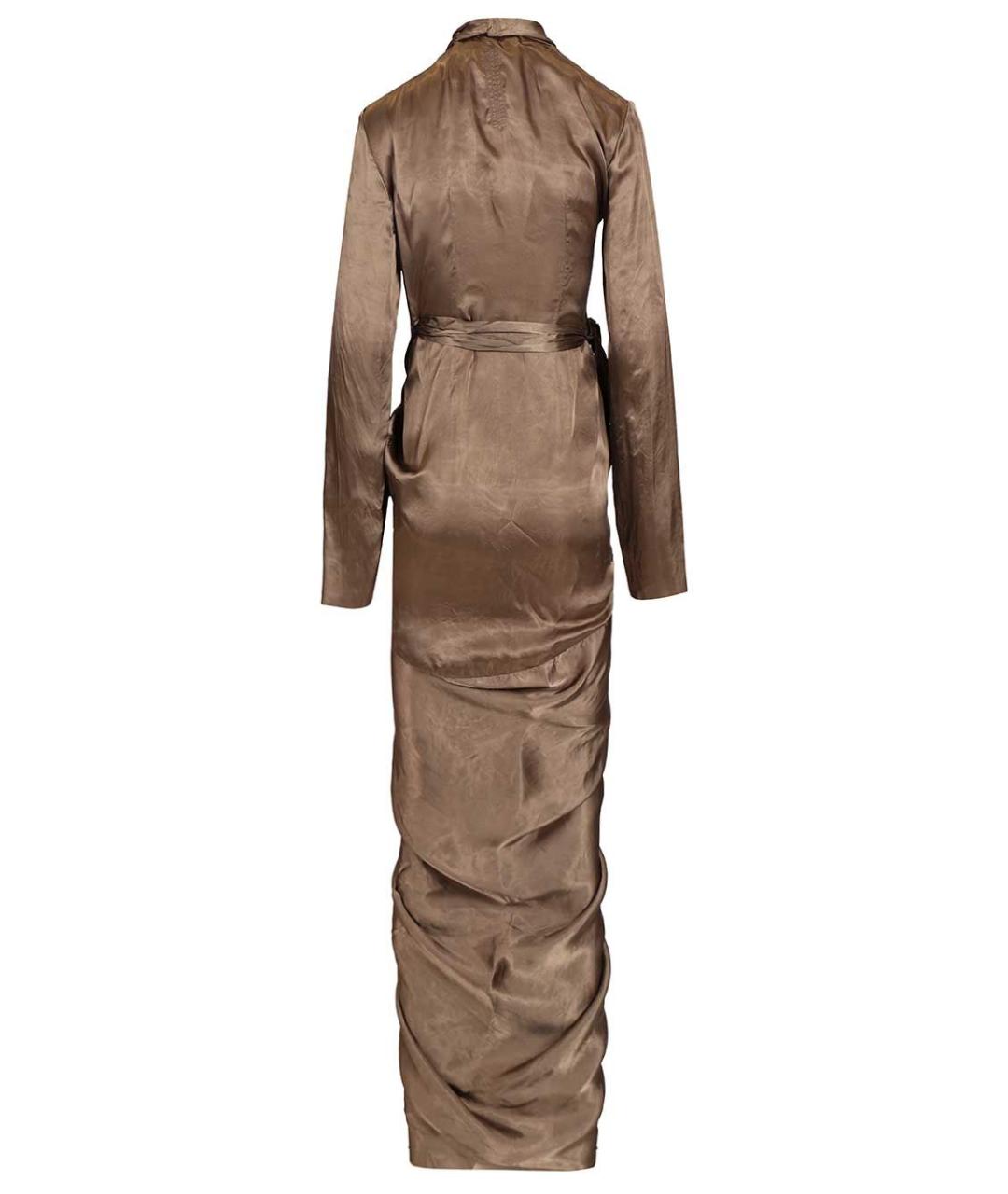 RICK OWENS Коричневое вискозное вечернее платье, фото 2