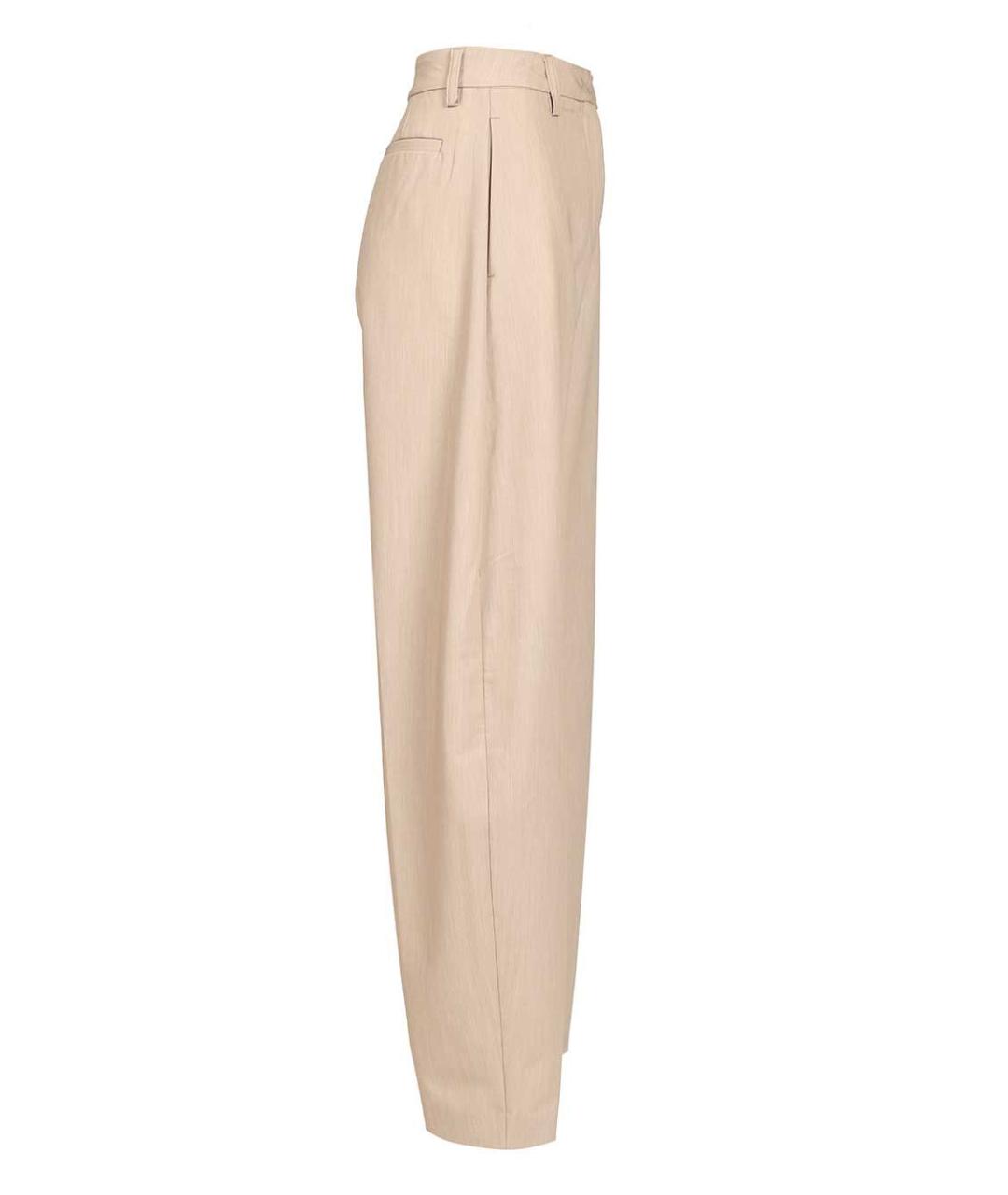 THELATEST Бежевые полиэстеровые прямые брюки, фото 3