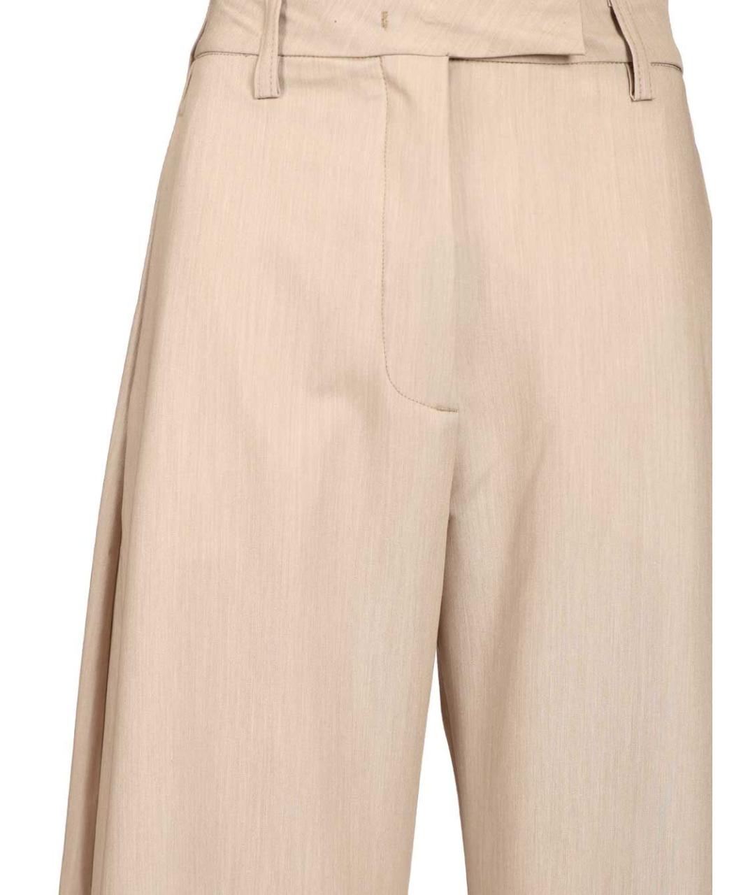 THELATEST Бежевые полиэстеровые прямые брюки, фото 4