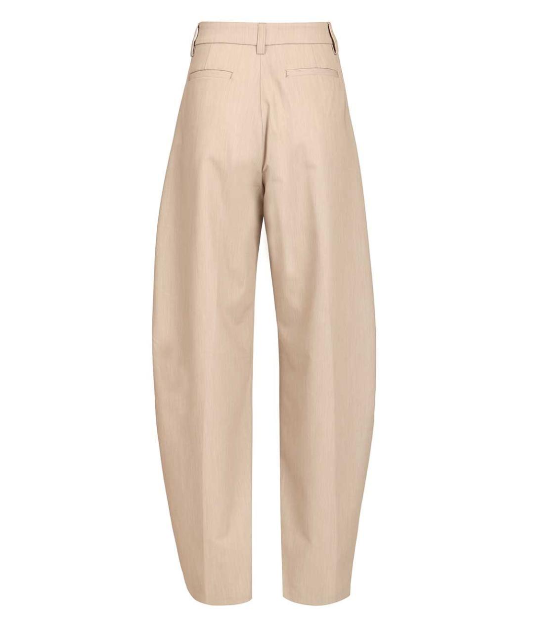 THELATEST Бежевые полиэстеровые прямые брюки, фото 2
