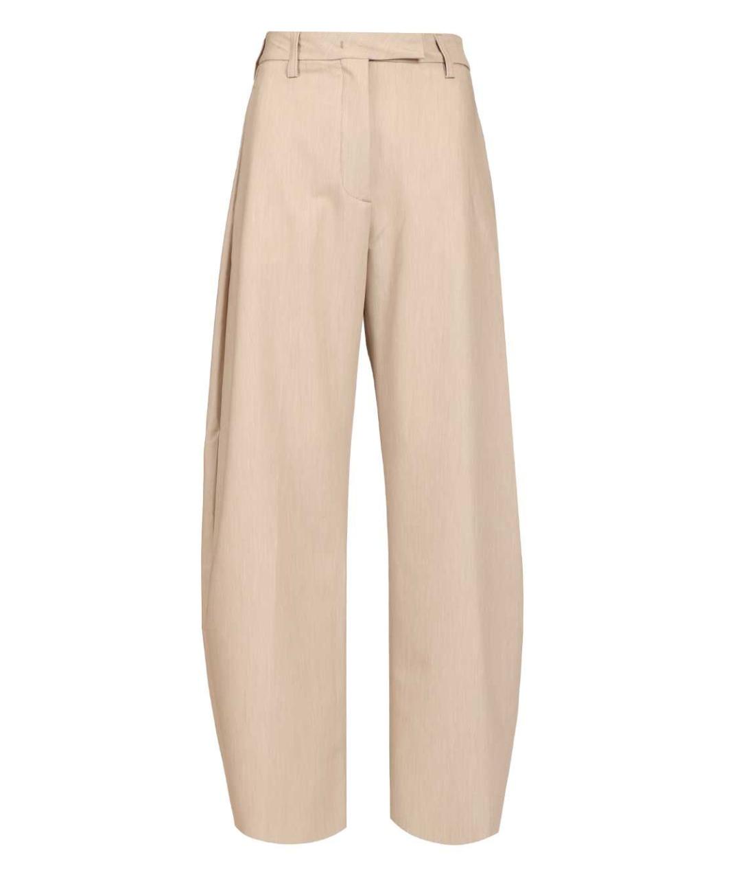 THELATEST Бежевые полиэстеровые прямые брюки, фото 1