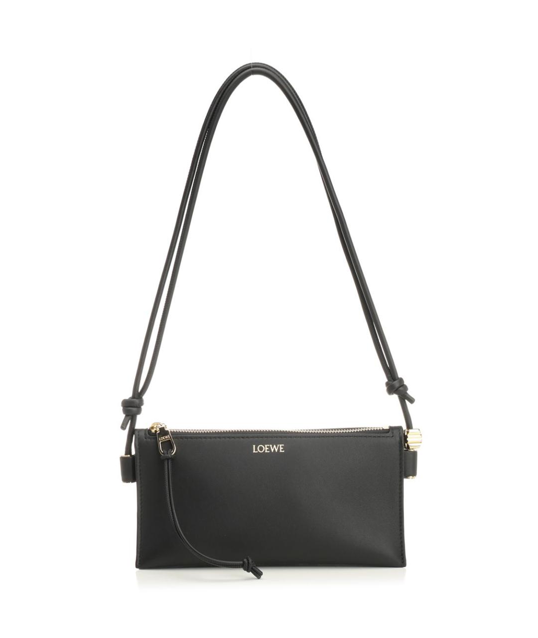 LOEWE Черная кожаная сумка через плечо, фото 1