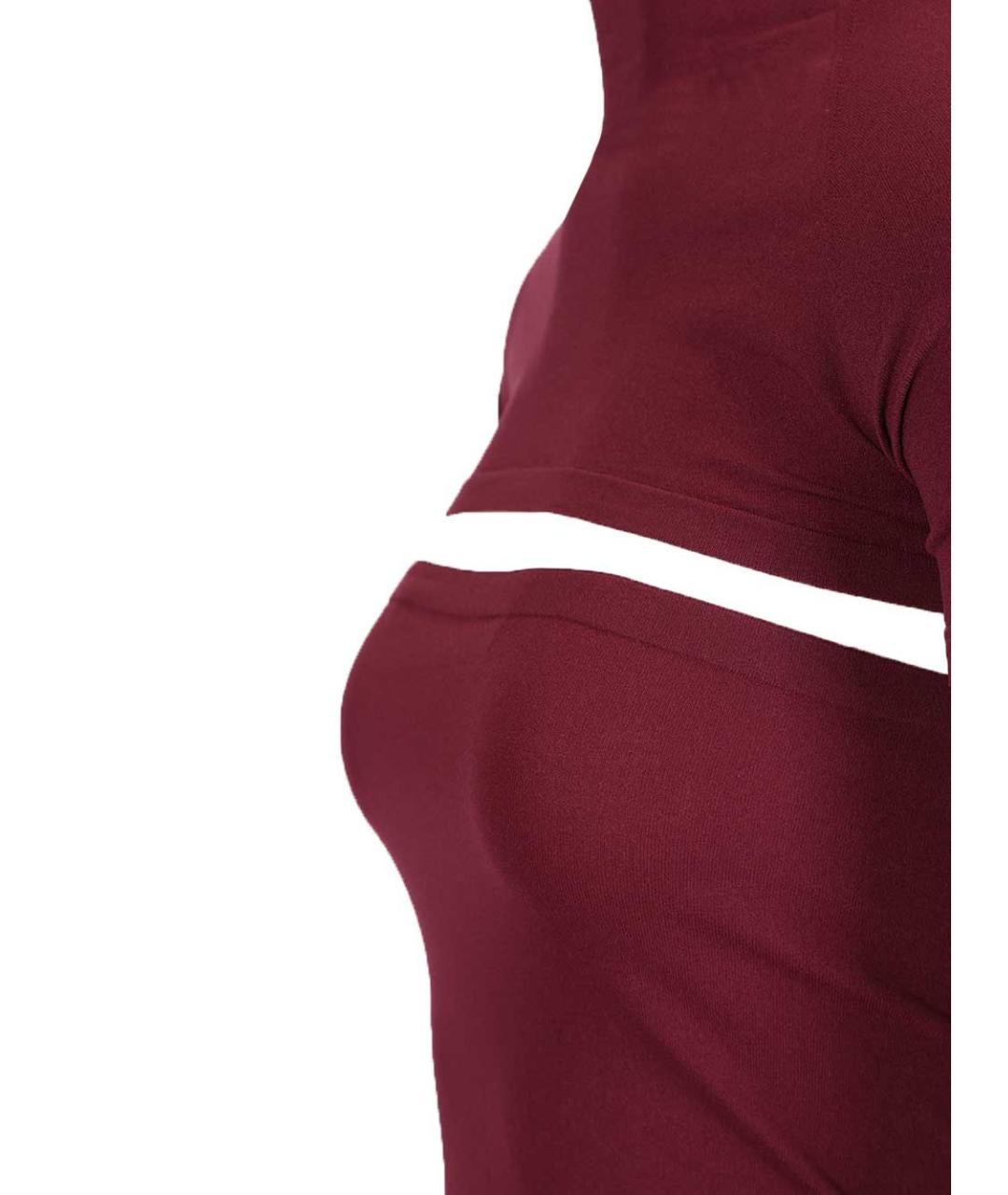 ALAIA Бордовое полиамидовое платье, фото 5